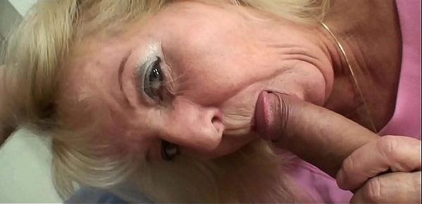  Hairy blonde motherinlaw sucks and rides his big dick
